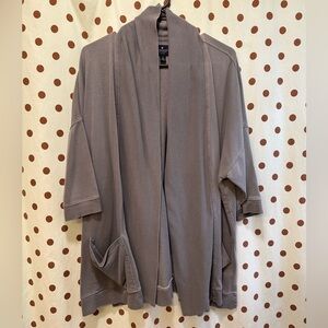 American Eagle Outfitters Open Front Knit Cardigan, Greenish Gray, Size L/XL